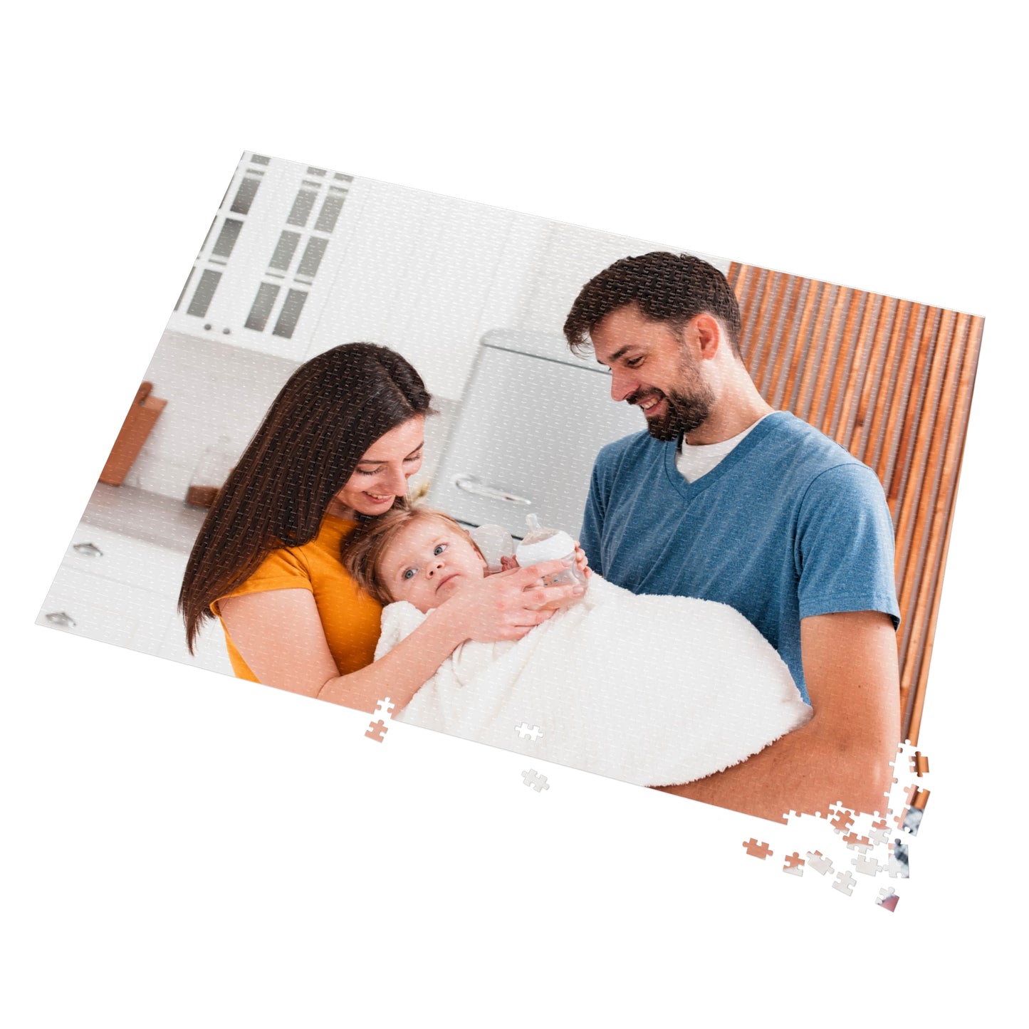 Family Photo Jigsaw Puzzle with Tin, Custom Picture Puzzle Keepsake, Personalized Family & Couples Gift