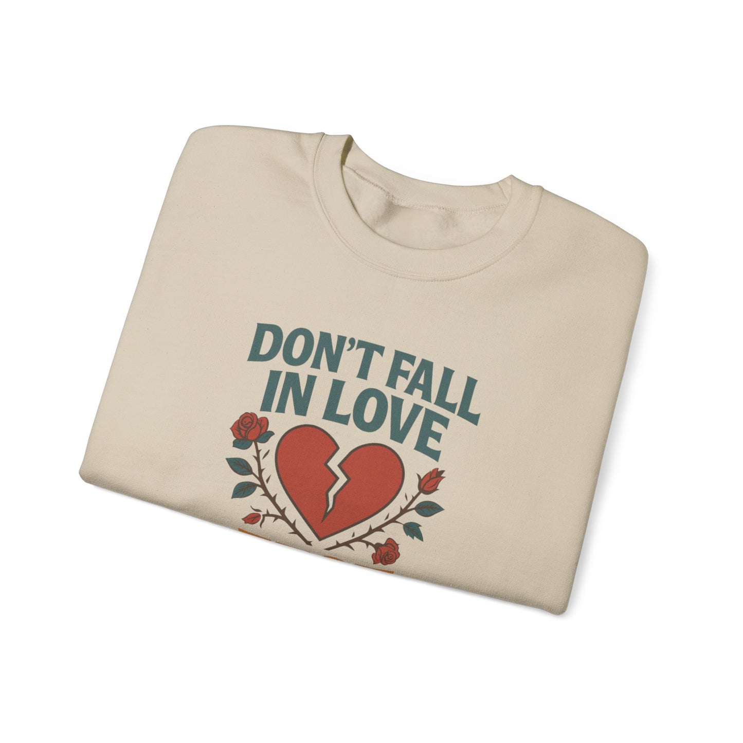 Don't Fall in Love Fest 2025 Sweatshirt, Broken Heart Floral Crewneck, Anti Love Sweater, Festival Aesthetic Pullover, Valentines Gift