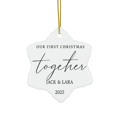 Personalized Couples Christmas Ornament, First Christmas Together Keepsake, New Couple Gift 2025, Gift for Couples, Family Keepsakes