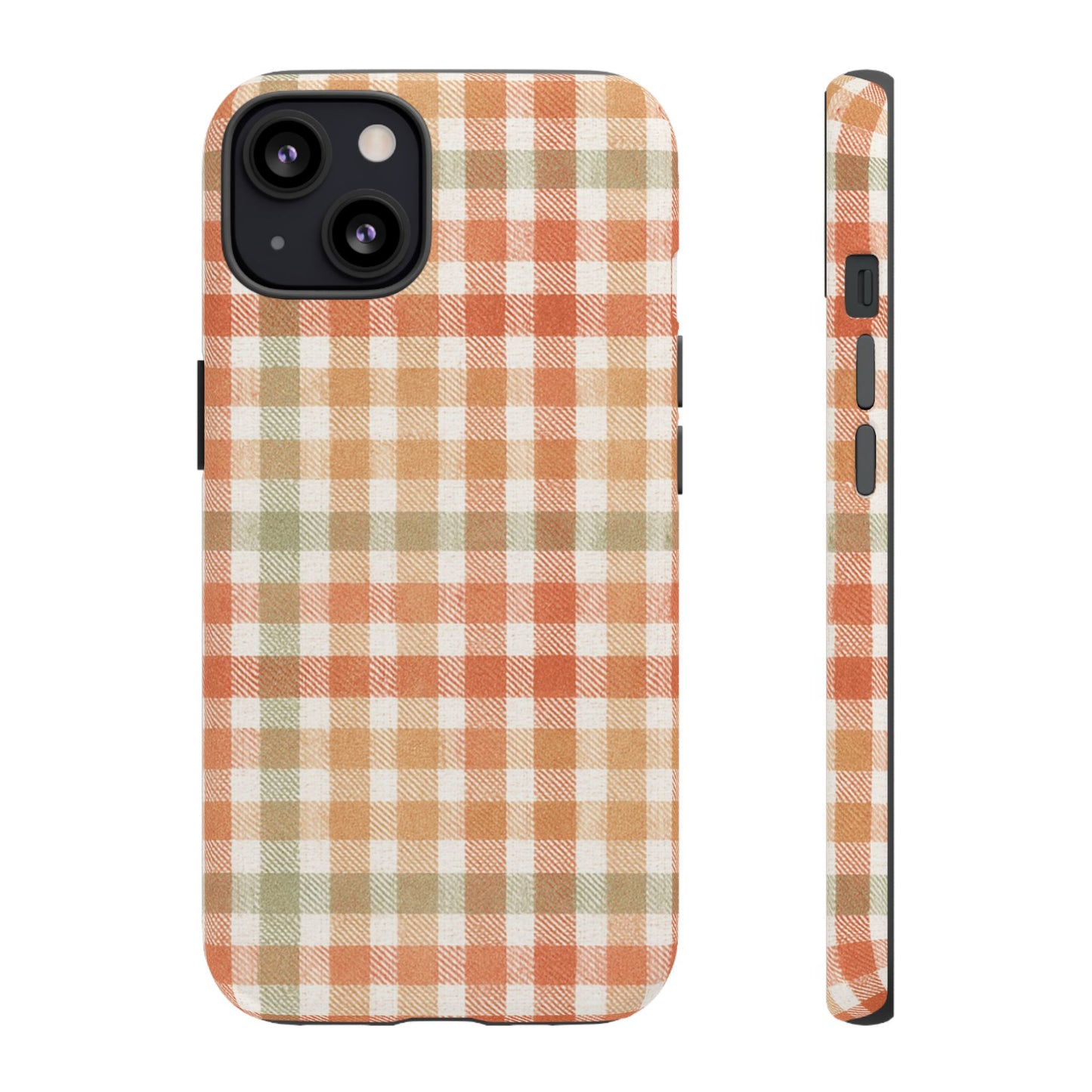 Boho Checkered Phone Case | Neutral Aesthetic Plaid Case | Retro Minimalist Check Design | iPhone Cover | Samsung Cover