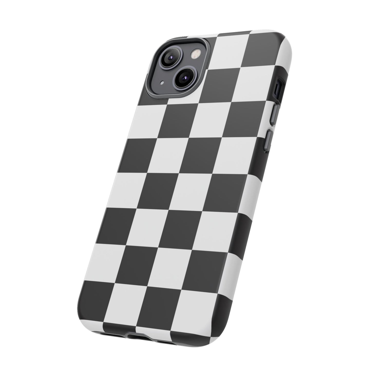 Black and White Checker iPhone Case, Stylish iPhone Cover for Teens, Holiday Gift, Unique Mobile Accessories, Tough Protection
