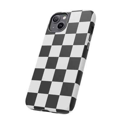Black and White Checker iPhone Case, Stylish iPhone Cover for Teens, Holiday Gift, Unique Mobile Accessories, Tough Protection
