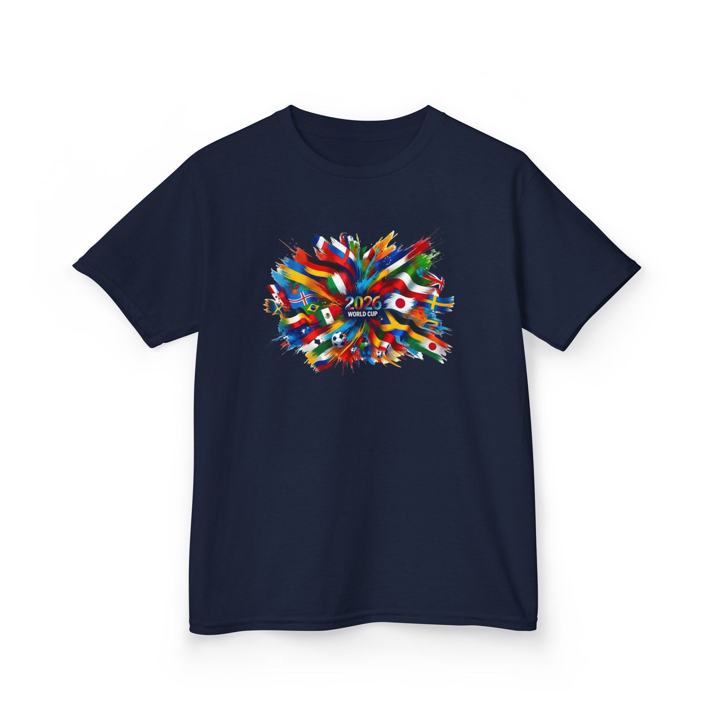 Colorful Paint Splash Kids T-Shirt | 2026 USA Soccer Tee for Kids | Abstract Art Graphic Shirt | Fun Youth Fan Gift, Football Lover Gift