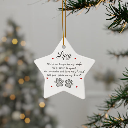 Memorial Decorative Ornaments, Pet Loss Gift, Double-Sided Keepsake, Custom Memorial Decor, Dog/Cat Tribute, Heartfelt Remembrance
