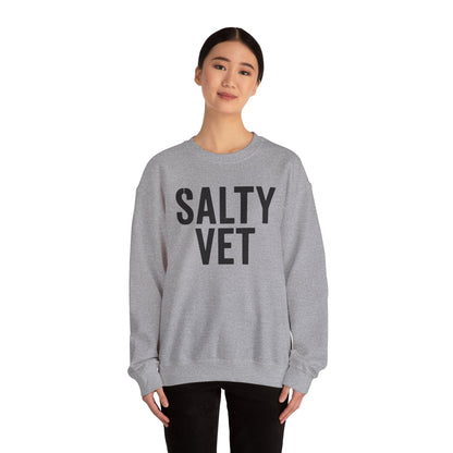 Salty Vet Crewneck Sweatshirt, Cozy Unisex Sweatshirt for Veteran, Perfect Gift for Veterans, Casual Wear, Comfy Style