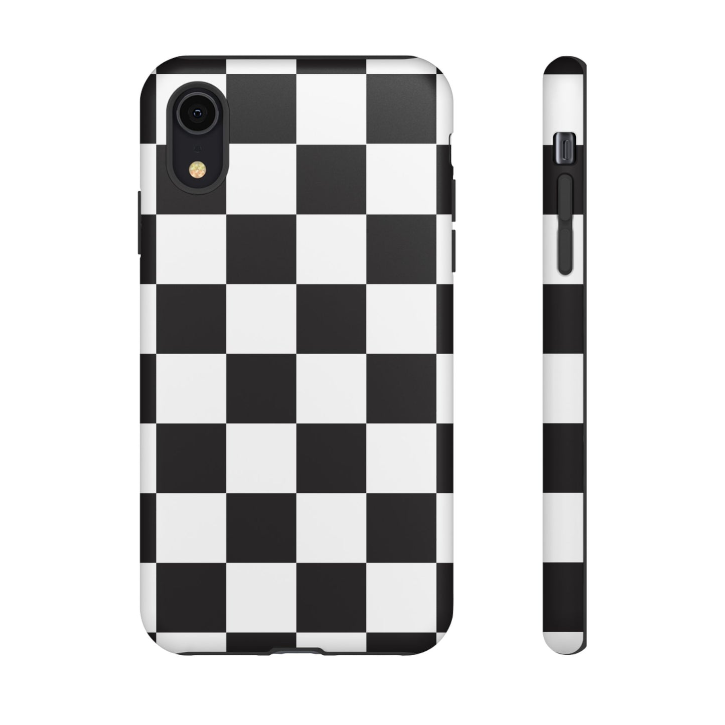 Black and White Checker iPhone Case, Stylish iPhone Cover for Teens, Holiday Gift, Unique Mobile Accessories, Tough Protection