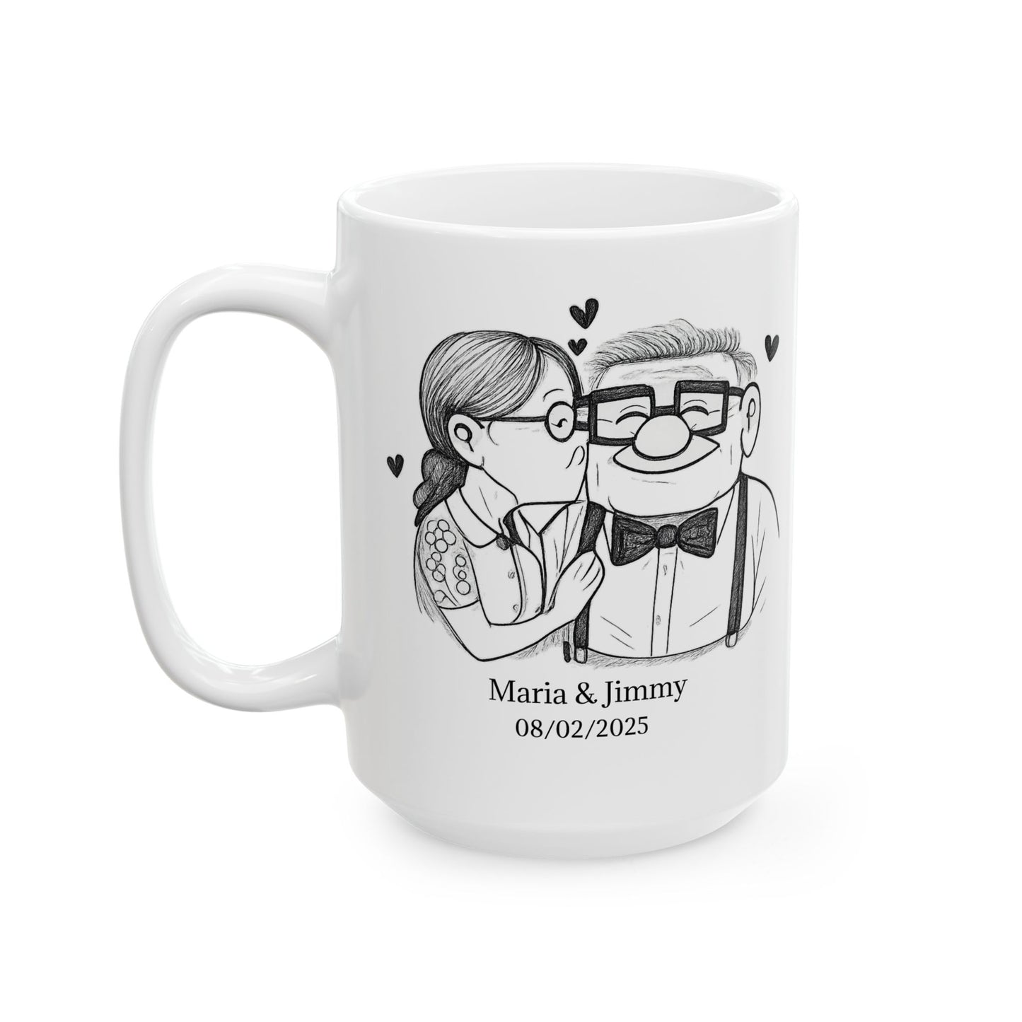 Personalized You're My Greatest Adventure Mug, Line Drawing Couple Coffee Cup, Anniversary Gift for Husband Wife, Engagement Valentine Gift