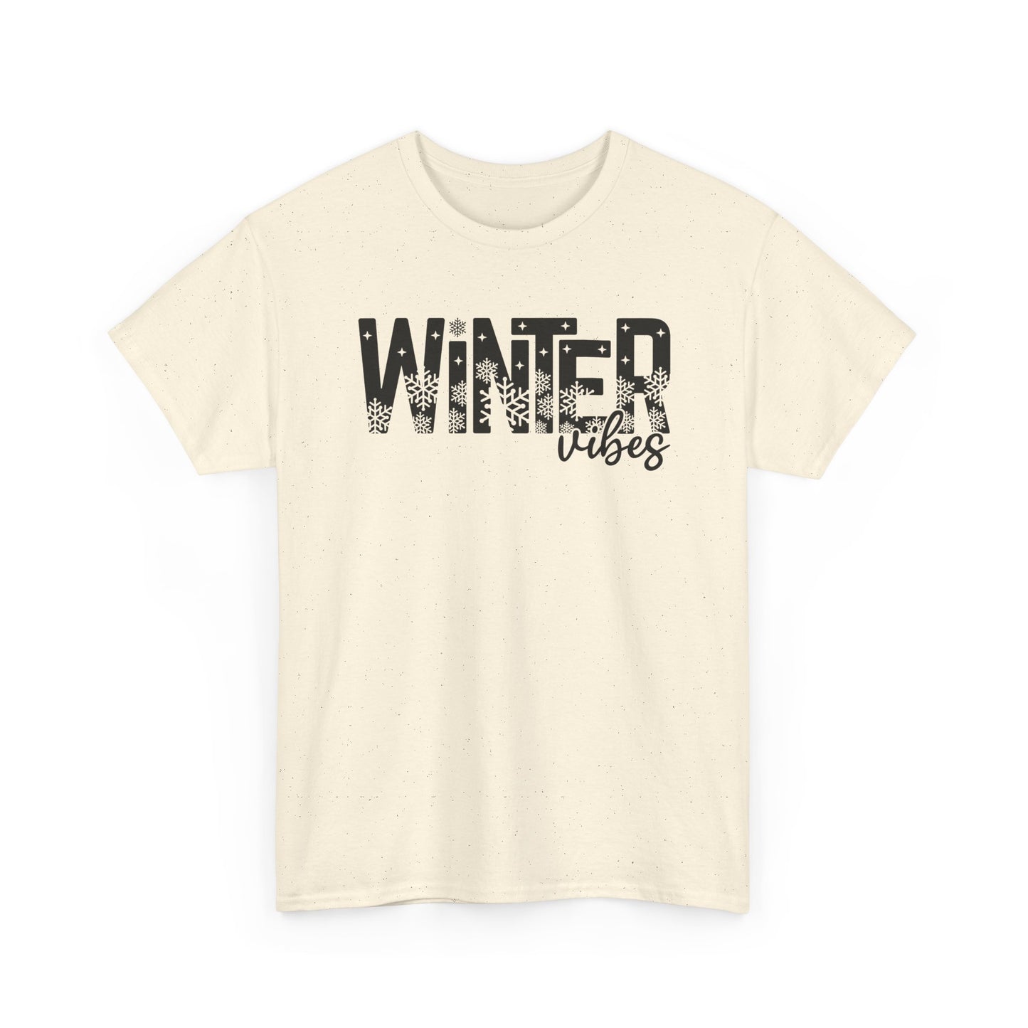 Winter Vibes T-Shirt Snowflake Winter Graphic Tee Cozy Holiday Shirt Christmas Season Shirt Cute Winter Aesthetic Tee for Women