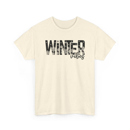 Winter Vibes T-Shirt Snowflake Winter Graphic Tee Cozy Holiday Shirt Christmas Season Shirt Cute Winter Aesthetic Tee for Women