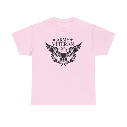 Army Veteran Unisex Heavy Cotton Tee, Military Pride Shirt, Veteran Appreciation Gift, Patriotic Apparel, Independence Day T-Shirt