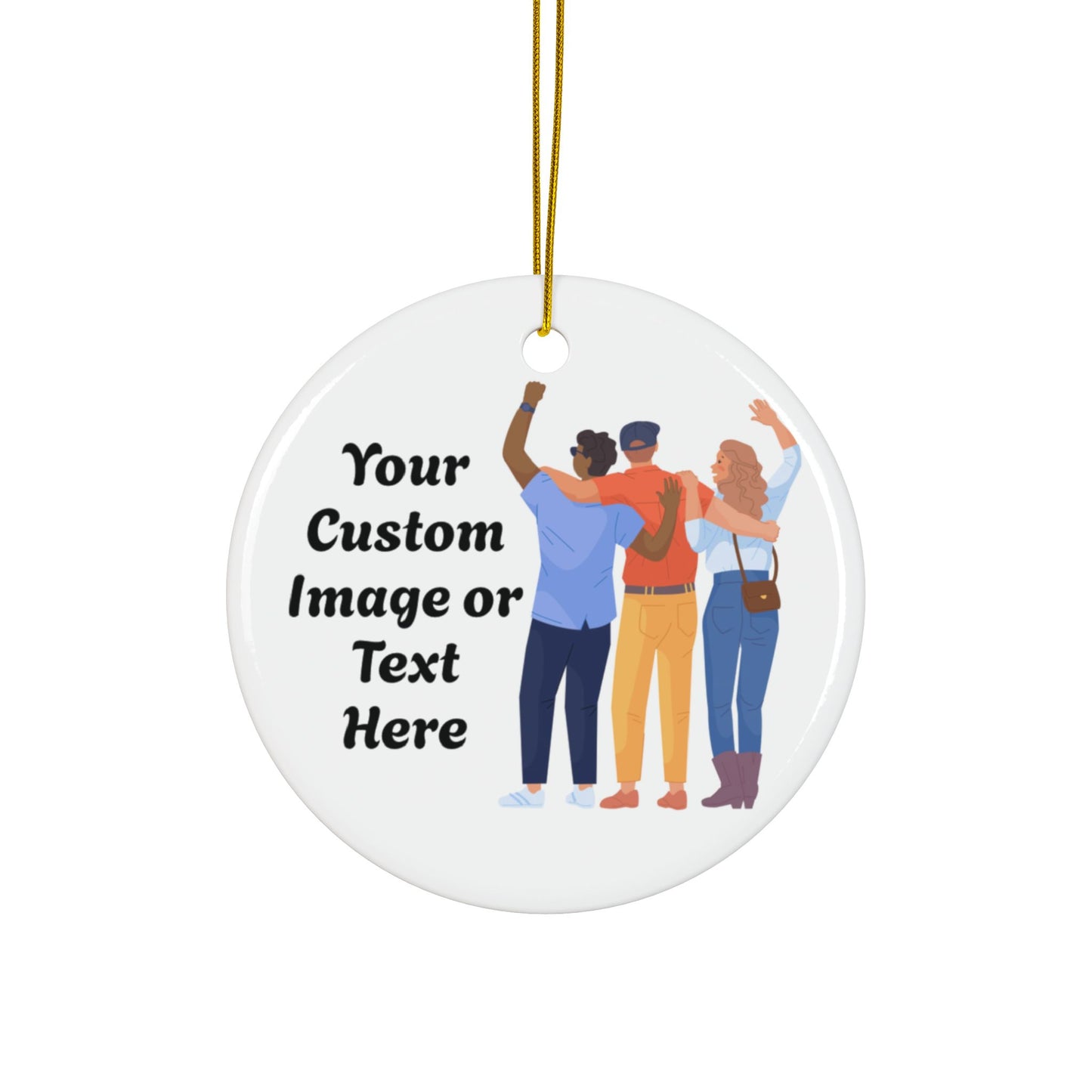 Personalized Little Hug Ornament, Cute Christmas Tree Decoration for Friends, Family, or Coworkers, Funny Holiday Gift, Friendship Keepsake