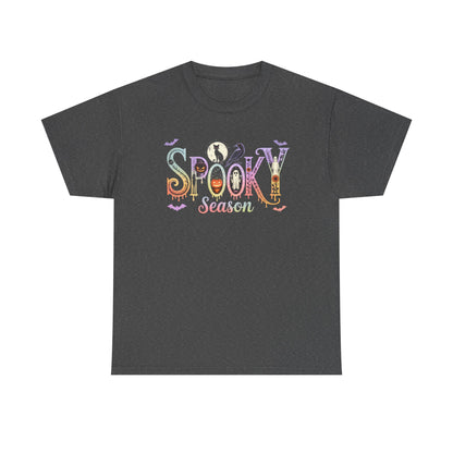 Spooky Season Unisex Cotton Tee | Halloween T-Shirt, Fall Fashion, Gift for Her, Unisex Shirt, Autumn Outfit, Halloween tshirt