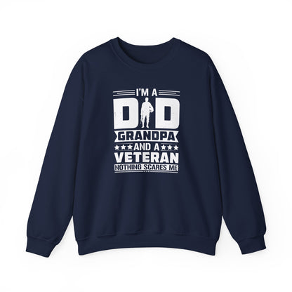 Veteran Grandpa  Cozy Casual Wear Sweatshirt, Father's Day Gift, Military Tribute, Proud Grandpa, Gift for Veteran's Grandpa, Military Pride