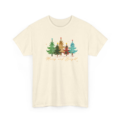 Merry and Bright Trees, Women's Christmas Shirt, Womans Holiday Shirt,Christmas Gift,Chic Winter Shirt,Cute Holiday Tee,Christmas Tree Shirt