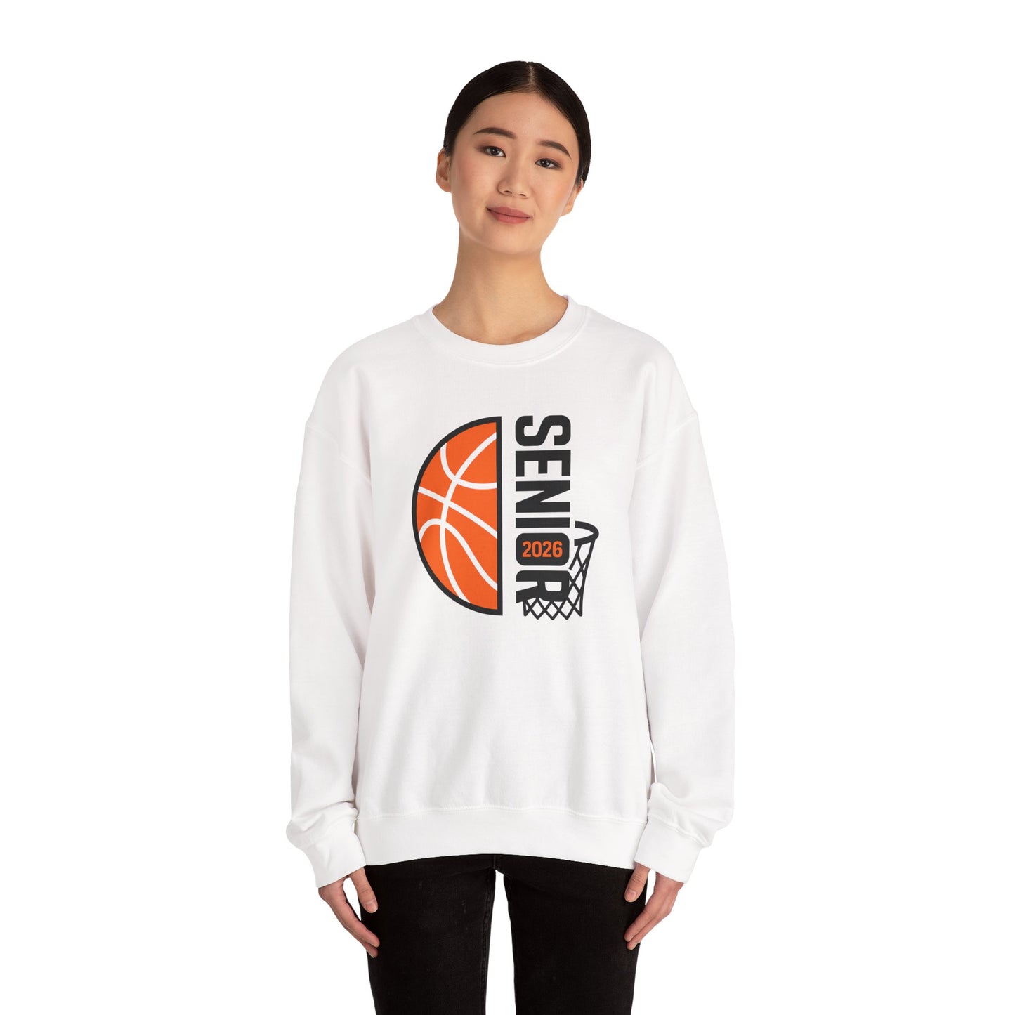 Basketball Senior 2026 Crewneck Sweatshirt | Basketball Hoop Grad Design | Gift For Senior, Sports Fan Gift, Graduation Sweatshirt, High