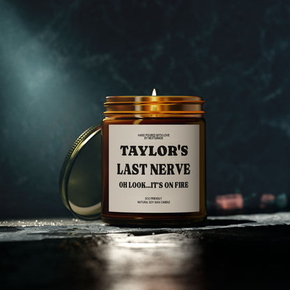 Personalized Scented Candles, Custom Last Nerve Candle, Custom Name Candle, Funny Gift, Personalized Candle Gift, Funny Candle, Birthday