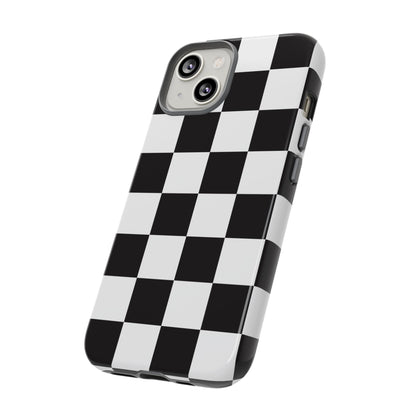 Black and White Checker iPhone Case, Stylish iPhone Cover for Teens, Holiday Gift, Unique Mobile Accessories, Tough Protection
