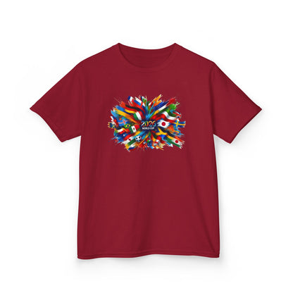 Colorful Paint Splash Kids T-Shirt | 2026 USA Soccer Tee for Kids | Abstract Art Graphic Shirt | Fun Youth Fan Gift, Football Lover Gift