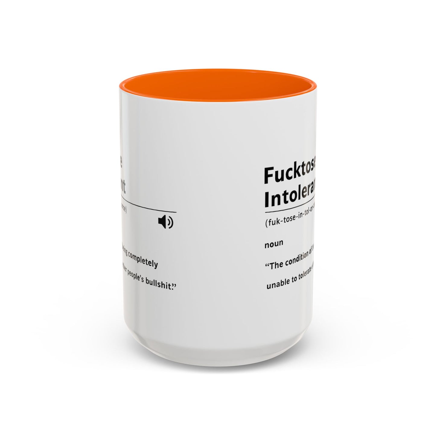 Fucktose Intolerant Definition Mug, Funny Accent Coffee Mug 11oz 15oz, Sarcastic Adult Humor Mug, Gag Gift for Friends