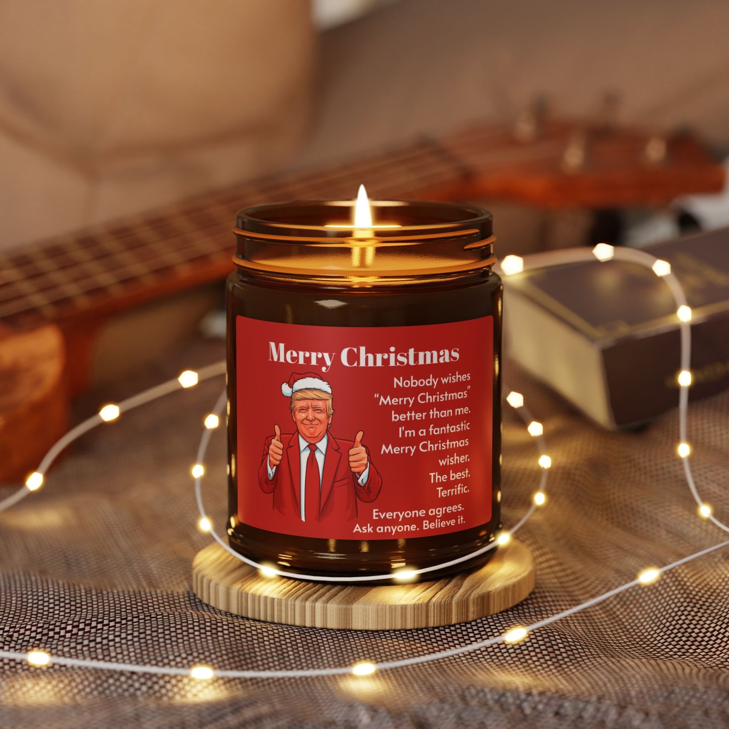 Funny Stocking stuffers | Trump Candle - Merry Christmas Gift, Hilarious Gag Gift for Him & Her, White Elephant, Secret Santa, Trump Gift