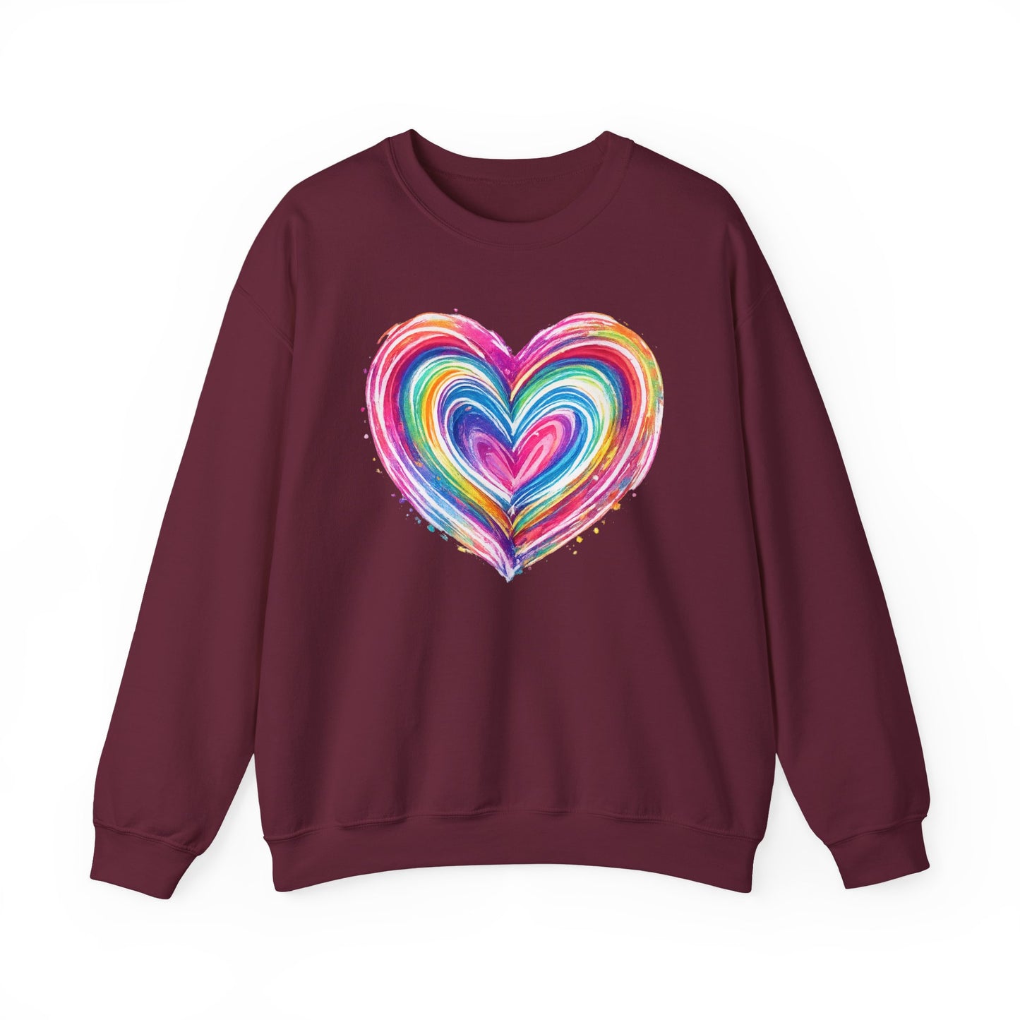 Comfort Colors Cute Heart SweatShirt, Brushstroke Heart , Valentine Gift, Womens Love Sweater, Anniversary Day , Coquette Valentine Tee