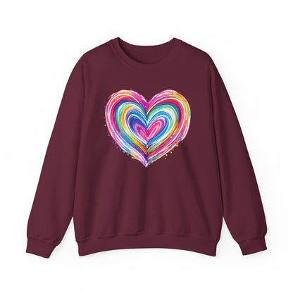 Comfort Colors Cute Heart SweatShirt, Brushstroke Heart , Valentine Gift, Womens Love Sweater, Anniversary Day , Coquette Valentine Tee