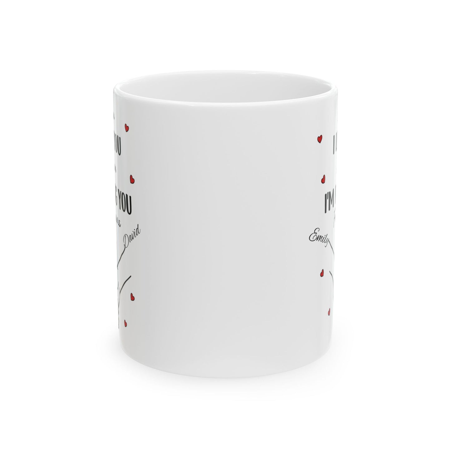 I Met You I Liked You I Love You Mug, Romantic Custom Coffee Mug with Hearts, Valentine Gift for Couples