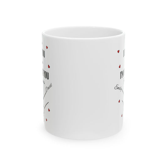 I Met You I Liked You I Love You Mug, Romantic Custom Coffee Mug with Hearts, Valentine Gift for Couples