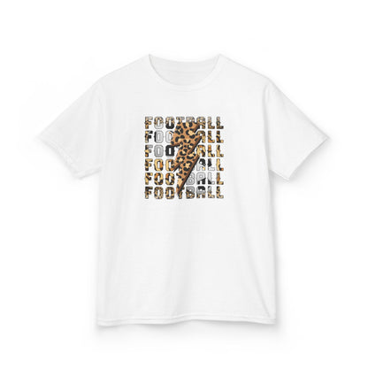 Leopard Lightning Football Kids T-Shirt, Youth Football Graphic Tee, Bold Game Day Shirt for Boys and Girls, Football world Cup  2026 shirt