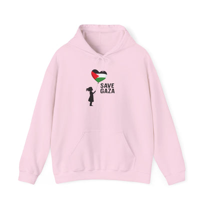 Unisex Heavy Blend Hooded Sweatshirt, Save Gaza, Statement Hoodie, Comfortable Casual Wear, Gift for Activists, Peace Supporters