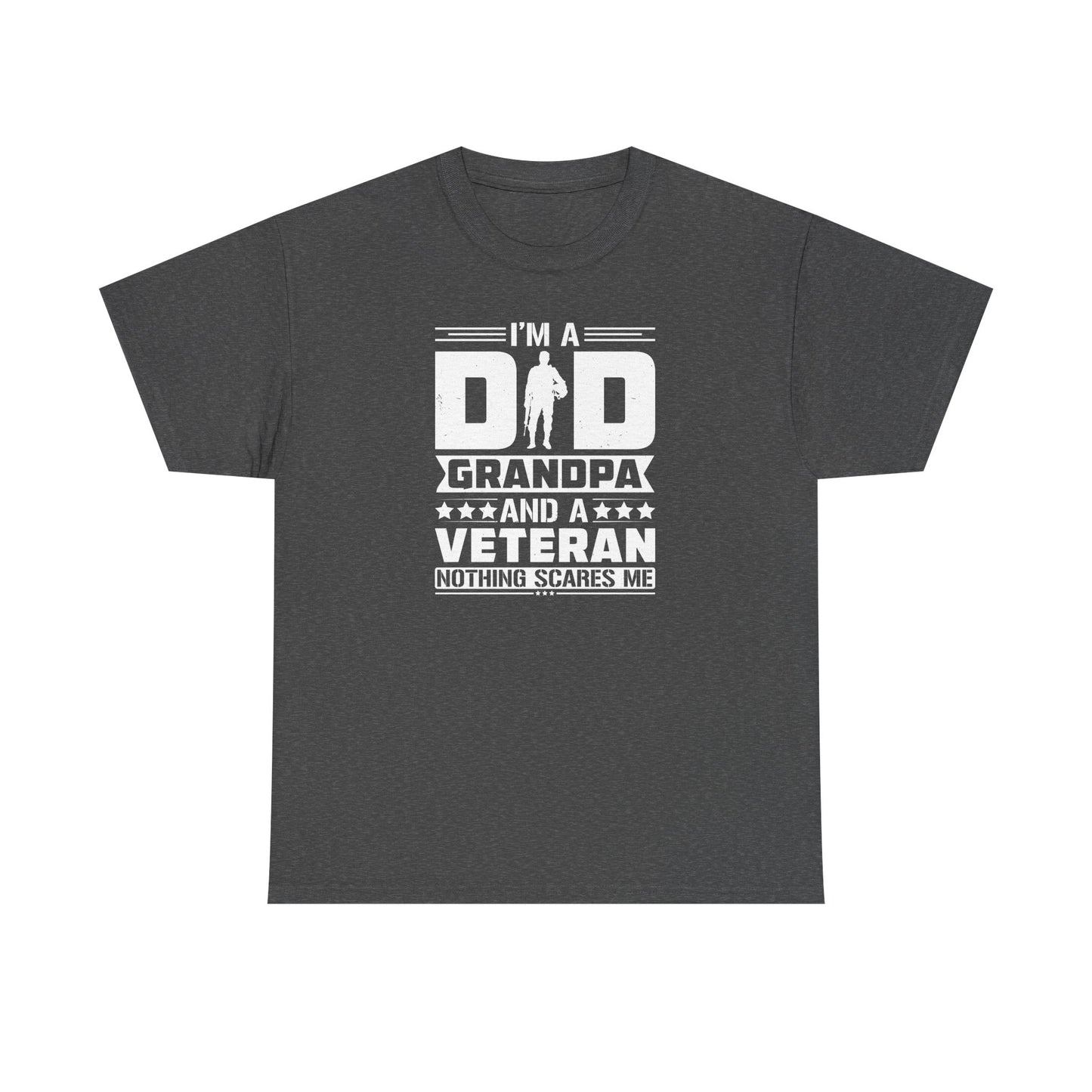 Funny Veteran Grandpa Cotton T-Shirt, Perfect Gift for Father's Day, Military Families, Memorial Day, Patriotic Shirt, Military Pride