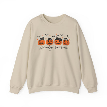 Spooky Season Crewneck Sweatshirt, Halloween Gift, Cozy Fall Apparel, Unisex Sweatshirt, Pumpkin Decor, Bat Lovers