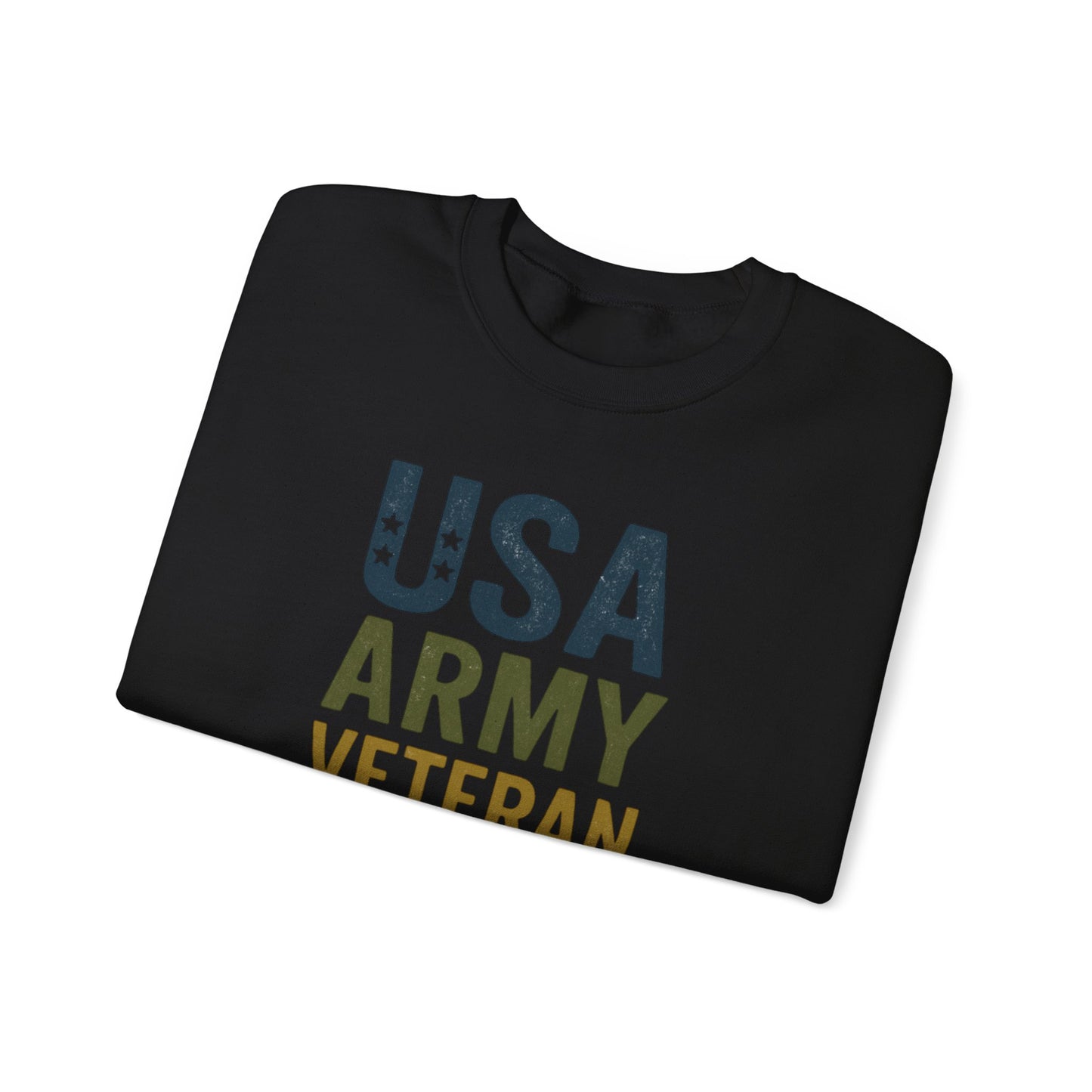 USA Army Veteran Crewneck Sweatshirt - Perfect Gift for Veterans, Military Appreciation, Sweatshirt For Navy Veteran, Patriotic Fashion