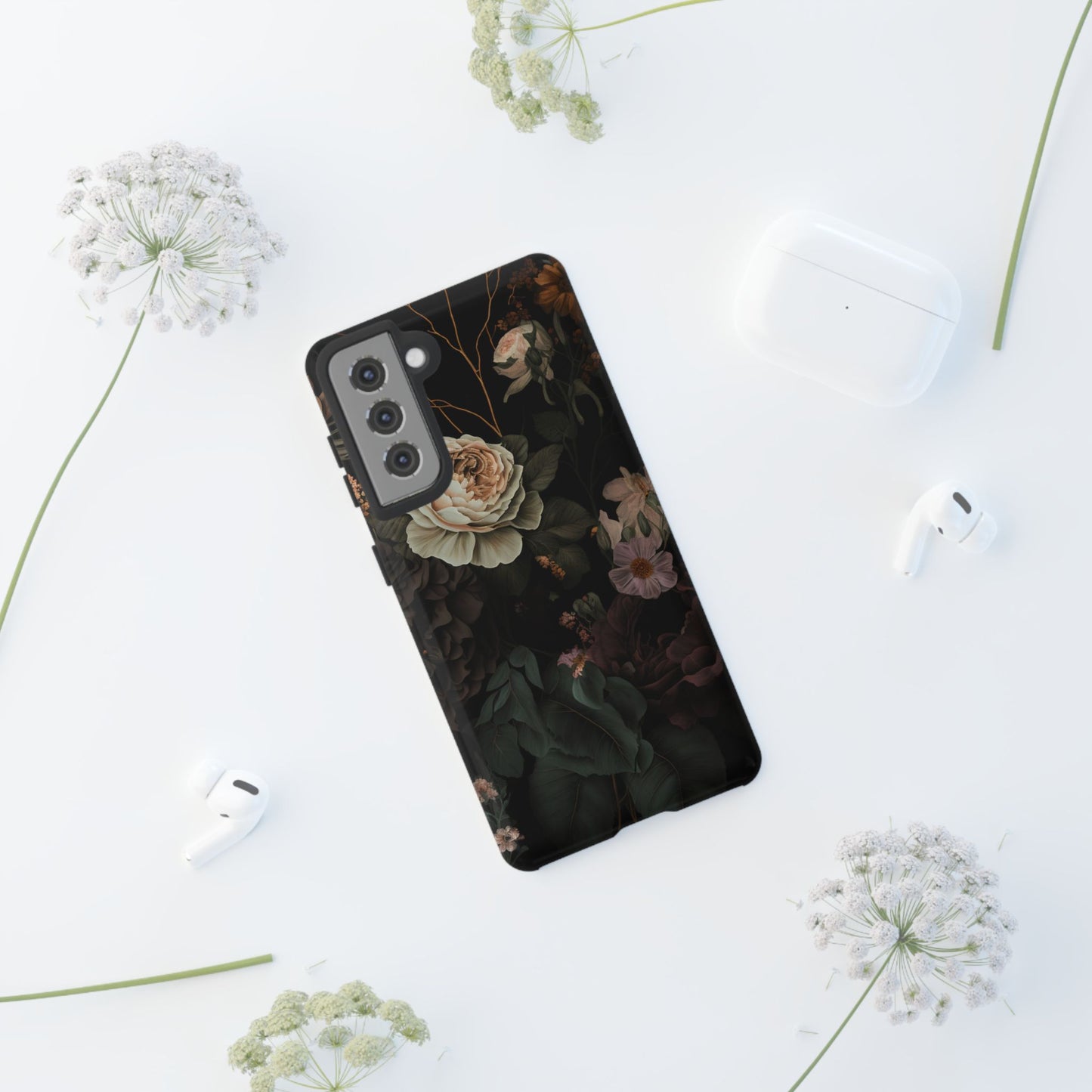 Floral Phone Case For iPhone And Samsung, Tough Cases, Flower Design, Stylish Protection, Gift for Her, Nature Lovers Accessory, Floral Gift