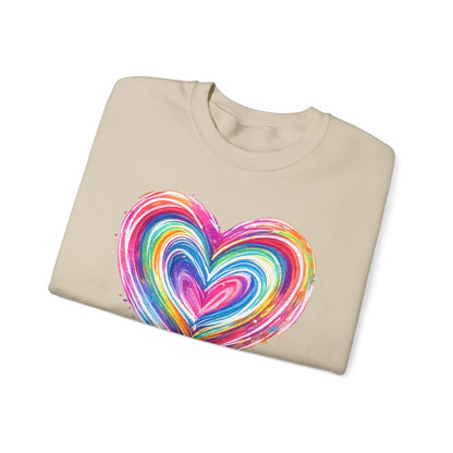 Comfort Colors Cute Heart SweatShirt, Brushstroke Heart , Valentine Gift, Womens Love Sweater, Anniversary Day , Coquette Valentine Tee