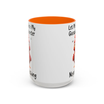 Funny Giveashitometer Mug | Sarcastic Coffee Mug with Rooster | Sassy Office Mug | Gift for Coworkers Friends