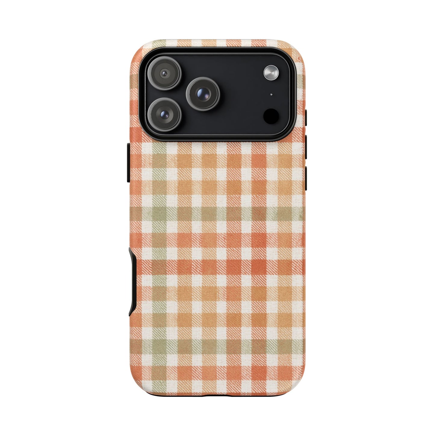 Boho Checkered Phone Case | Neutral Aesthetic Plaid Case | Retro Minimalist Check Design | iPhone Cover | Samsung Cover