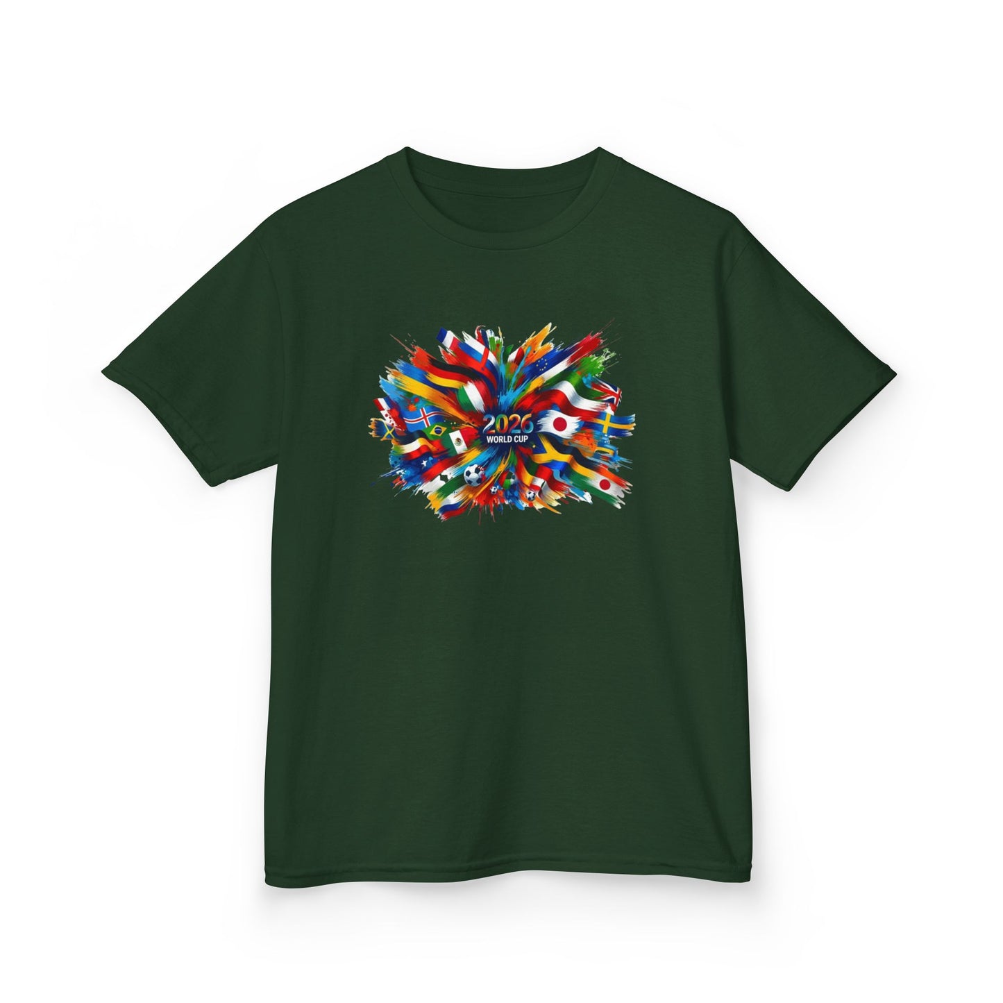 Colorful Paint Splash Kids T-Shirt | 2026 USA Soccer Tee for Kids | Abstract Art Graphic Shirt | Fun Youth Fan Gift, Football Lover Gift