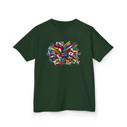 Colorful Paint Splash Kids T-Shirt | 2026 USA Soccer Tee for Kids | Abstract Art Graphic Shirt | Fun Youth Fan Gift, Football Lover Gift