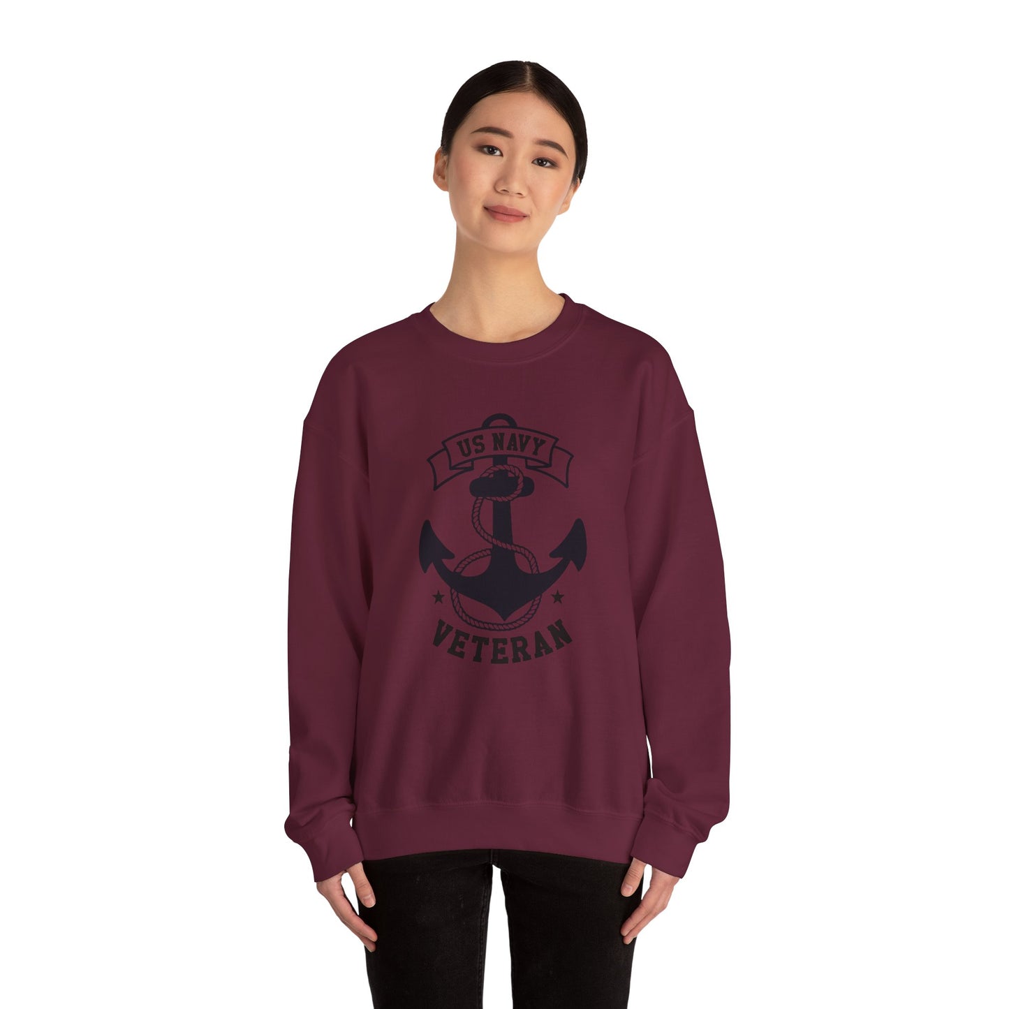 US Navy Veteran Crewneck Sweatshirt, Proud Navy Sweatshirt, Military Pride Apparel, Veteran Gift, Cozy Sweatshirt for Navy Heroes