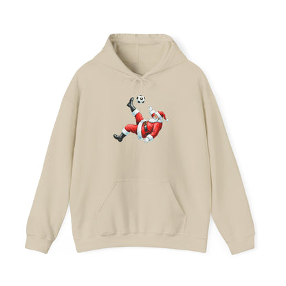 Santa Soccer Hoodie, Christmas Sportswear, Holiday Gift, Winter Fashion, Cozy Sweatshirt, Festive Apparel, Football Lover