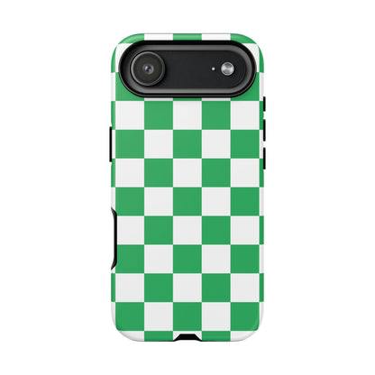 Green Checkerboard Phone Case, iPhone 17 Pro, 17, 16, 15, 14, 13, 12, 11, X, XR, XS MAX, Mobile Cover, Gift for Students, Phone Accessory
