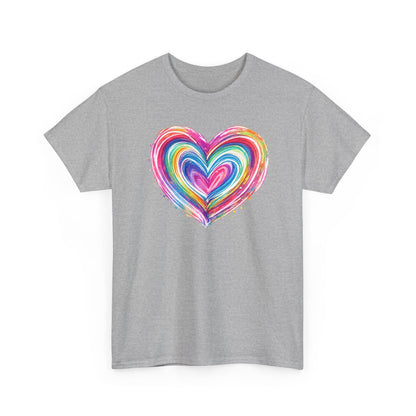 Comfort Colors Cute Heart Shirt, Brushstroke Heart Shirt, Anniversary Gift, Womens Love Shirt, Valentines Day Shirt, Coquette Valentine Tee