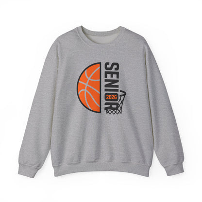 Basketball Senior 2026 Crewneck Sweatshirt | Basketball Hoop Grad Design | Gift For Senior, Sports Fan Gift, Graduation Sweatshirt, High
