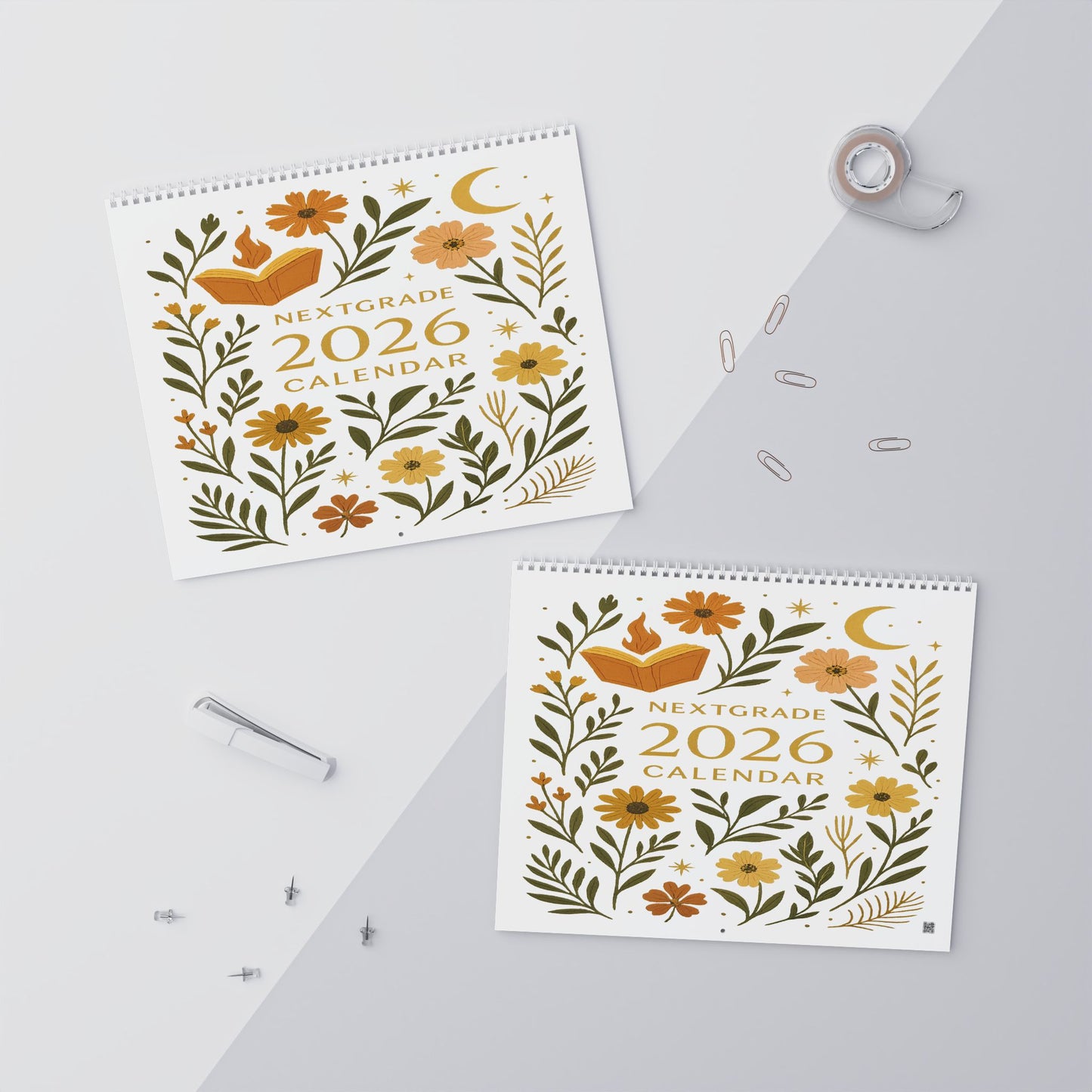 2026 Wall Calendar, Mystical Botanical Art Planner, Monthly Illustrated Calendar, Nature-Inspired Home Office Decor Gift