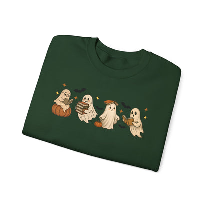 Ghostly Friends Crewneck Sweatshirt, Halloween Ghost Sweatshirt, Halloween Sweatshirt, Unisex Sweatshirt, Cozy Crewneck, Fall Fashion