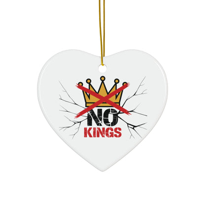 No Kings Crown Ornament, Rebellion Ceramic Christmas Ornament, Gothic Holiday Decor, Punk Statement Gift, Anti Trump Ornament