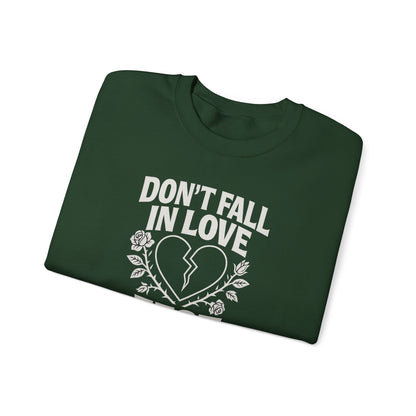 Don't Fall in Love Fest 2025 Sweatshirt, Broken Heart Floral Crewneck, Anti Love Sweater, Festival Aesthetic Pullover, Valentines Gift