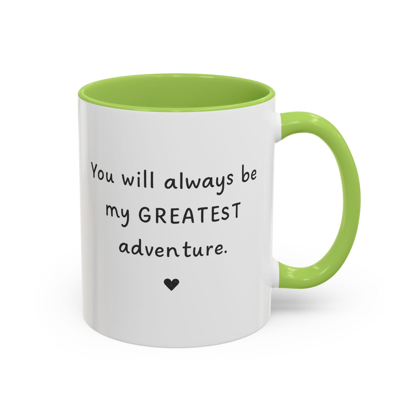 You're My Greatest Adventure Coffee Cup, Custom Line Drawing Couple Mug, Anniversary Gift For Husband Wife, Engagement Gift, Valentine's Day