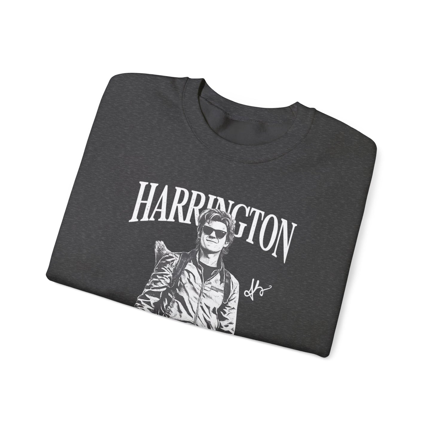 Harrington Portrait Crewneck Sweatshirt | Vintage Photo Graphic Pullover | Aesthetic Unisex Sweatshirt, Retro Streetwear Gift